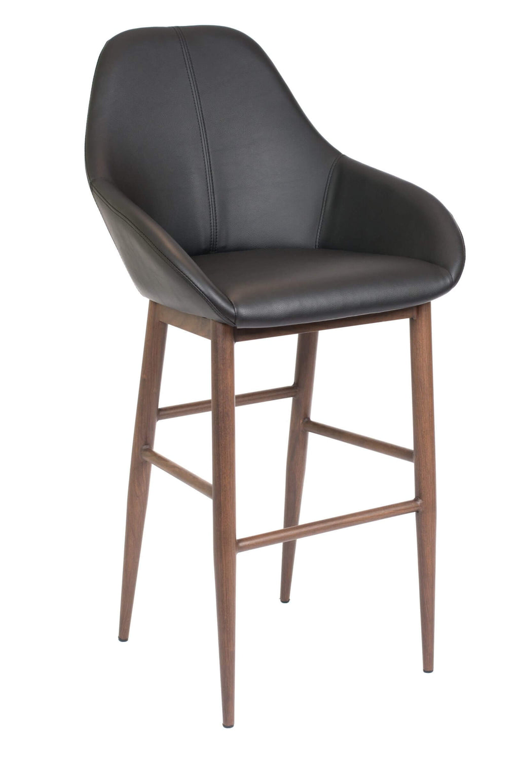 FURNISHINGS MATE SHINDIG BAR STOOL BLACK SET OF TWO BS T14-BL-BW