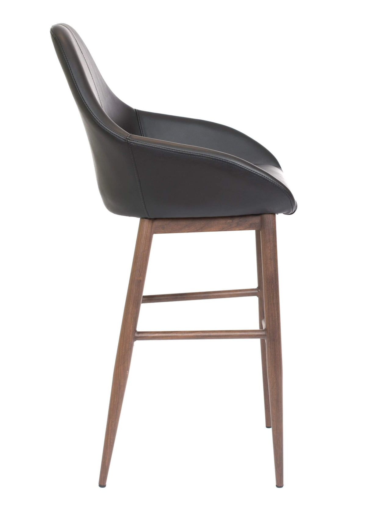 FURNISHINGS MATE SHINDIG BAR STOOL BLACK SET OF TWO BS T14-BL-BW
