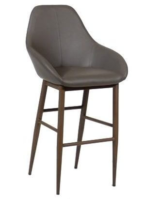 FURNISHINGS MATE SHINDIG BAR STOOL GREY SET OF TWO BS T14-GR-BW