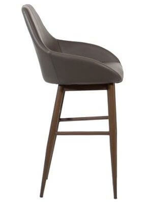 FURNISHINGS MATE SHINDIG BAR STOOL GREY SET OF TWO BS T14-GR-BW