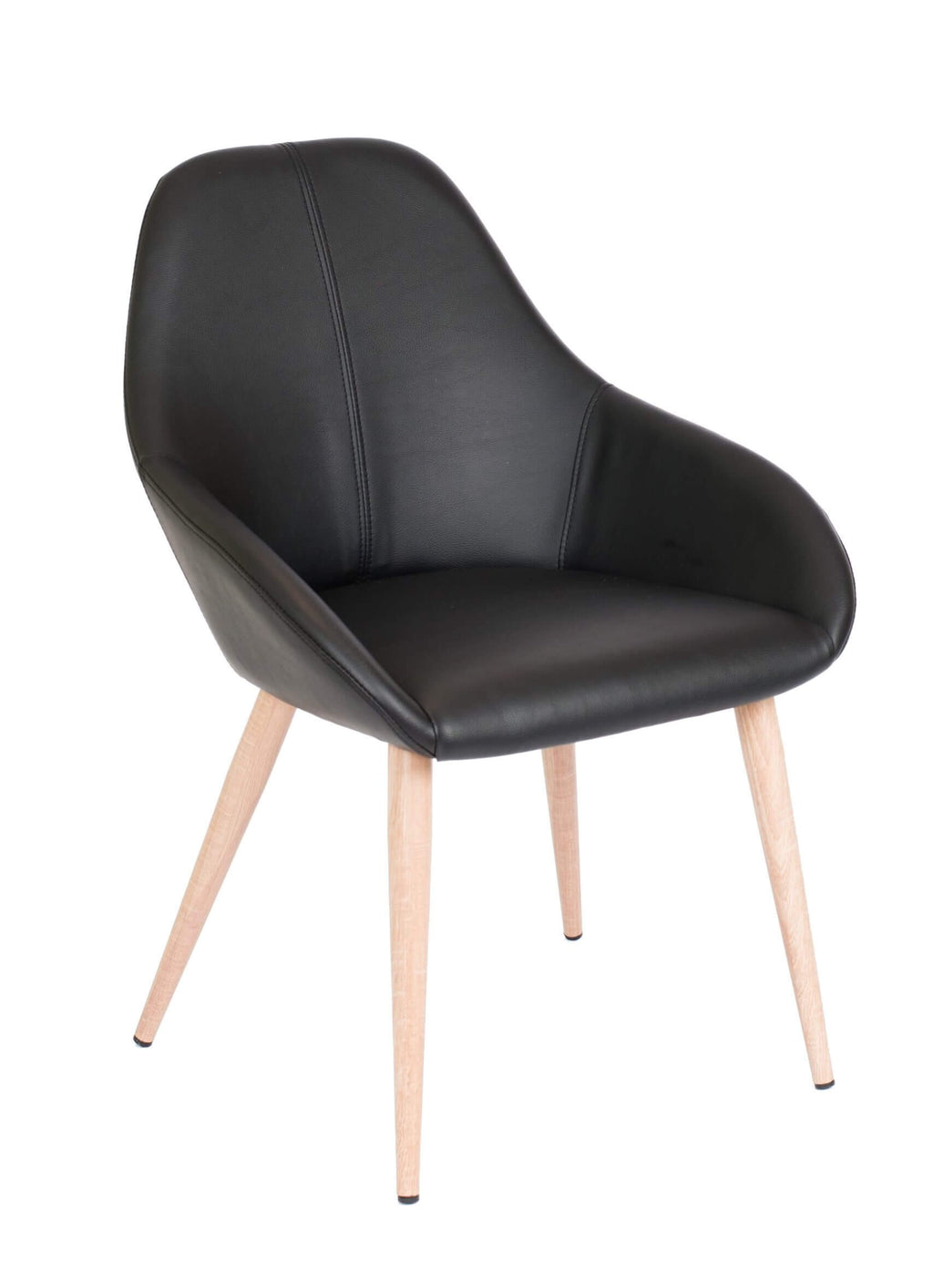 FURNISHINGS MATE SHINDIG CHAIR BLACK SET OF TWO DC T14-BL-WO