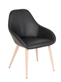 FURNISHINGS MATE SHINDIG CHAIR BLACK SET OF TWO DC T14-BL-WO