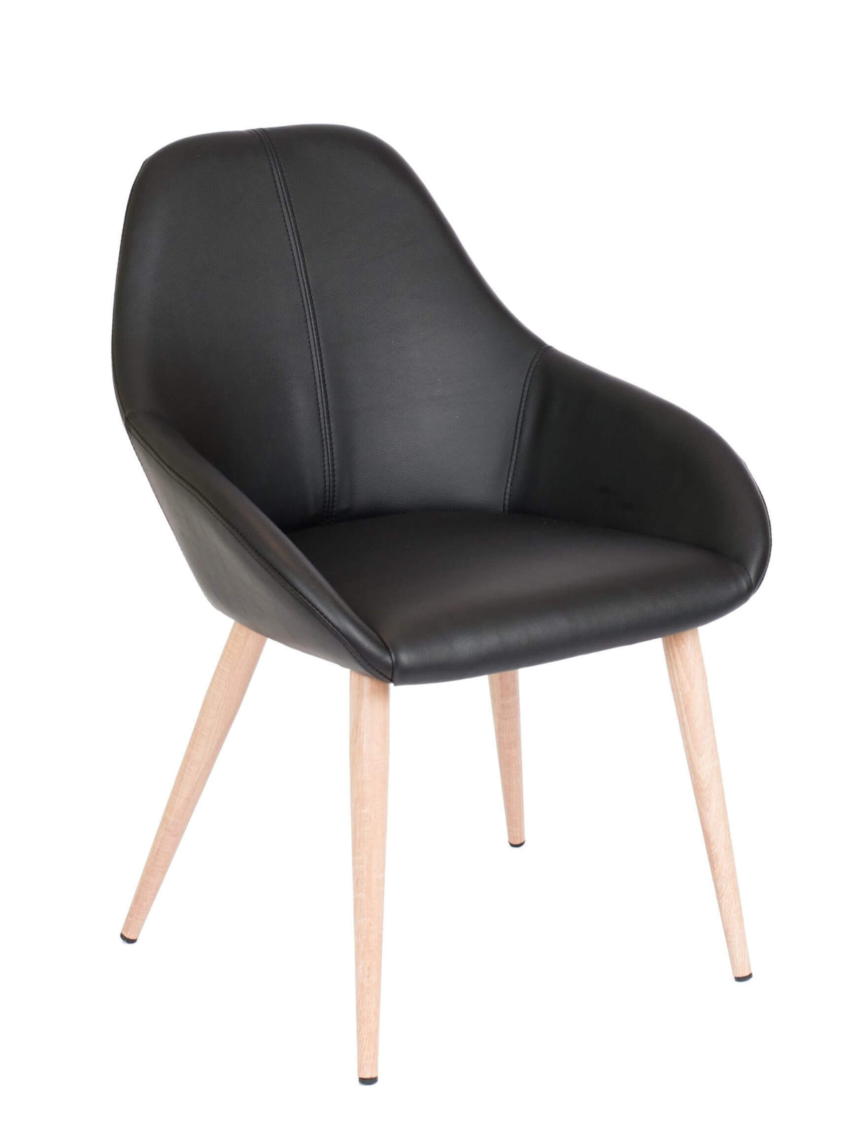 FURNISHINGS MATE SHINDIG CHAIR BLACK SET OF TWO DC T14-BL-WO