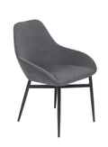 FURNISHINGS MATE SHINDIG CHAIR GRAPHITE SET OF TWO DC T14-GP-BB