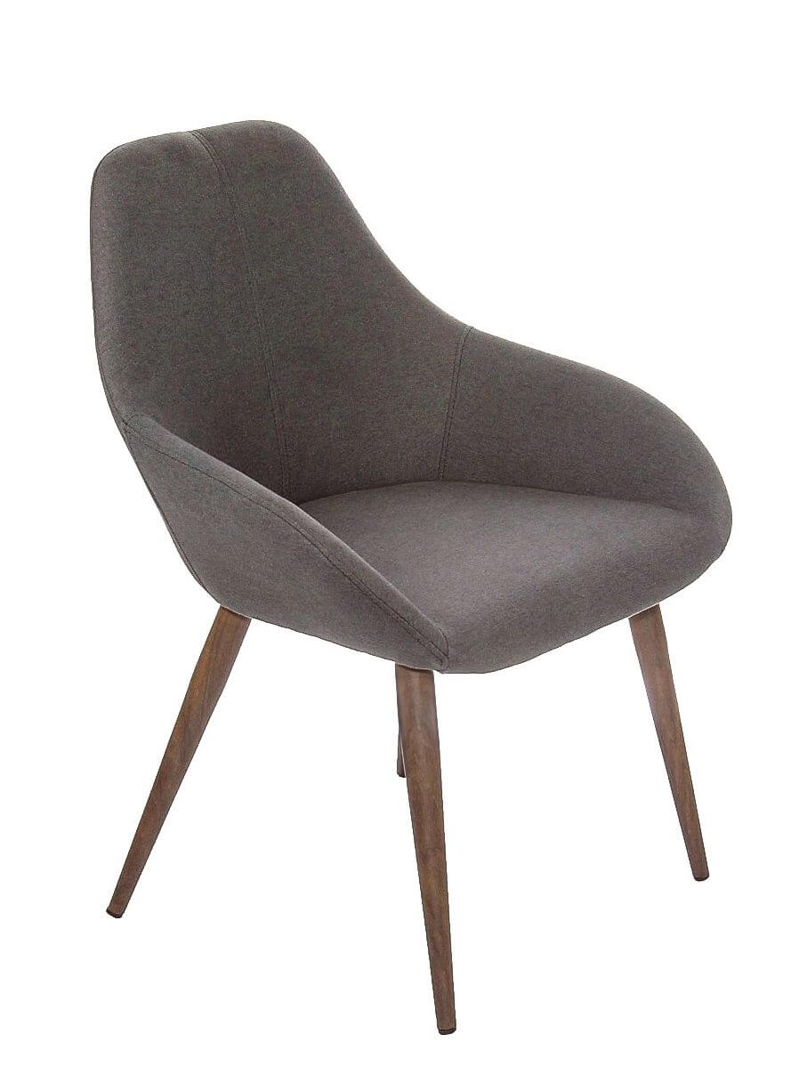 FURNISHINGS MATE SHINDIG CHAIR GRAPHITE SET OF TWO DC T14-GR-BW
