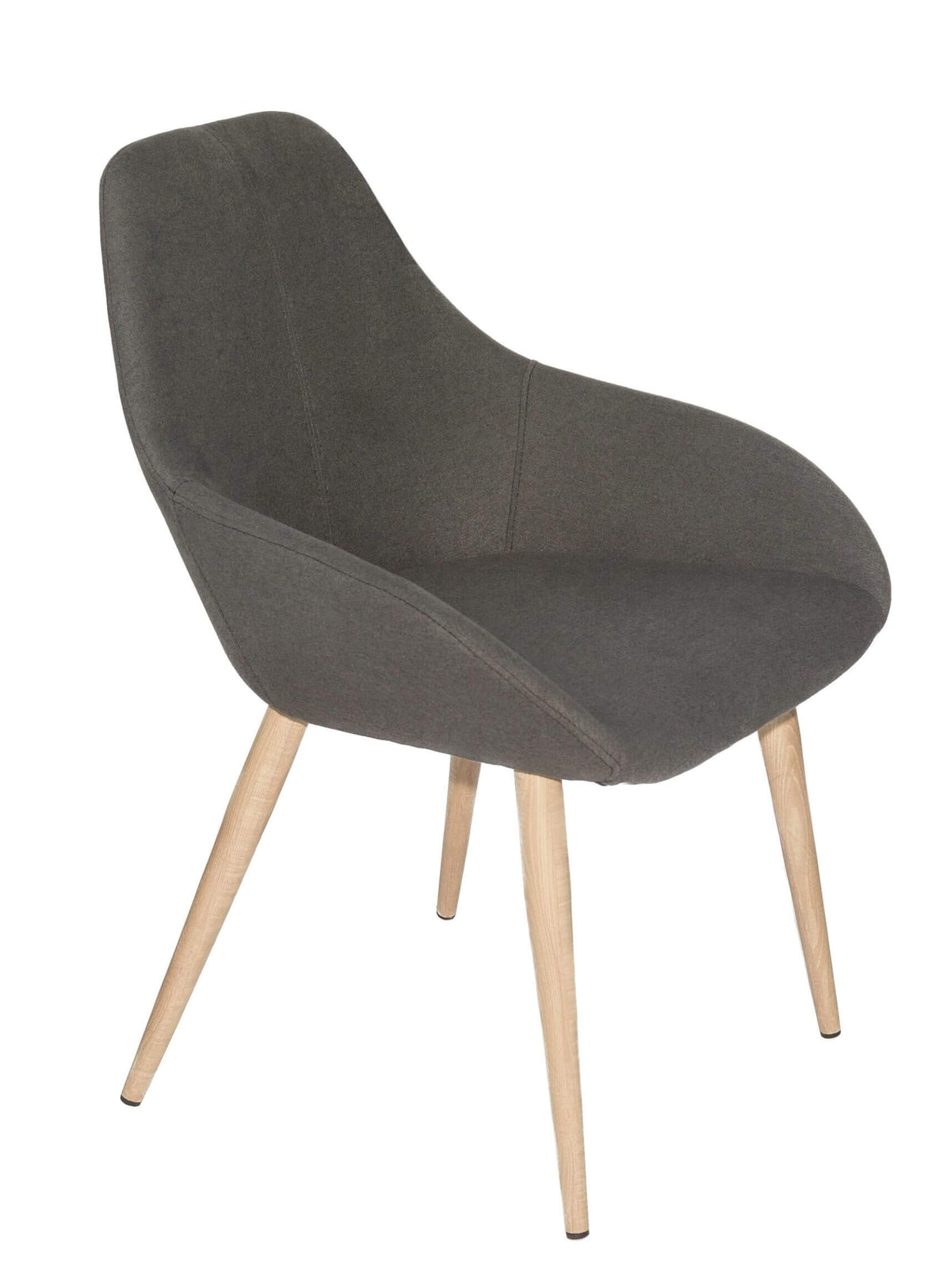 FURNISHINGS MATE SHINDIG CHAIR GRAPHITE SET OF TWO DC T14-GP-WO