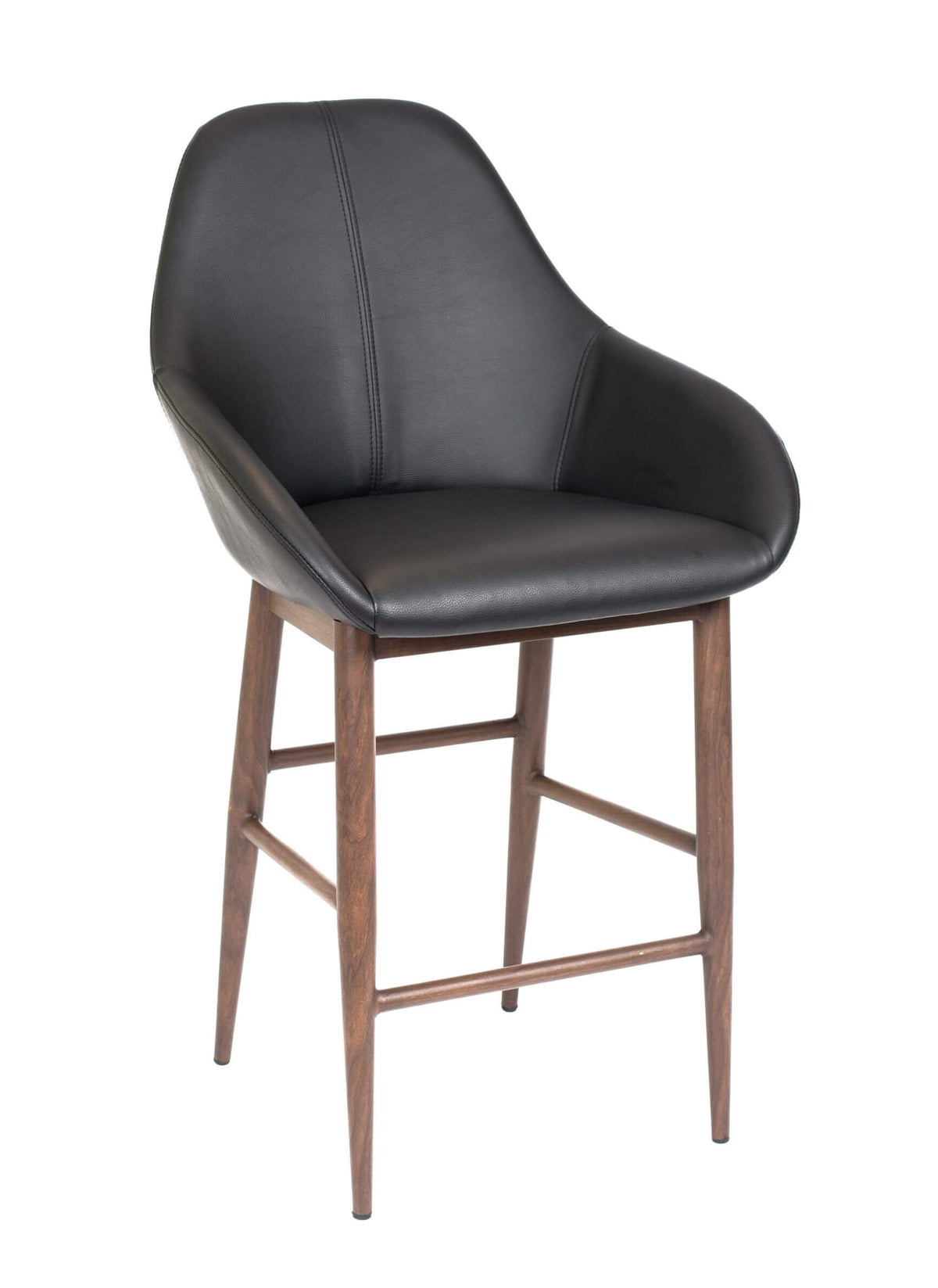 FURNISHINGS MATE SHINDIG COUNTER STOOL BLACK SET OF TWO CS T14-BL-BW