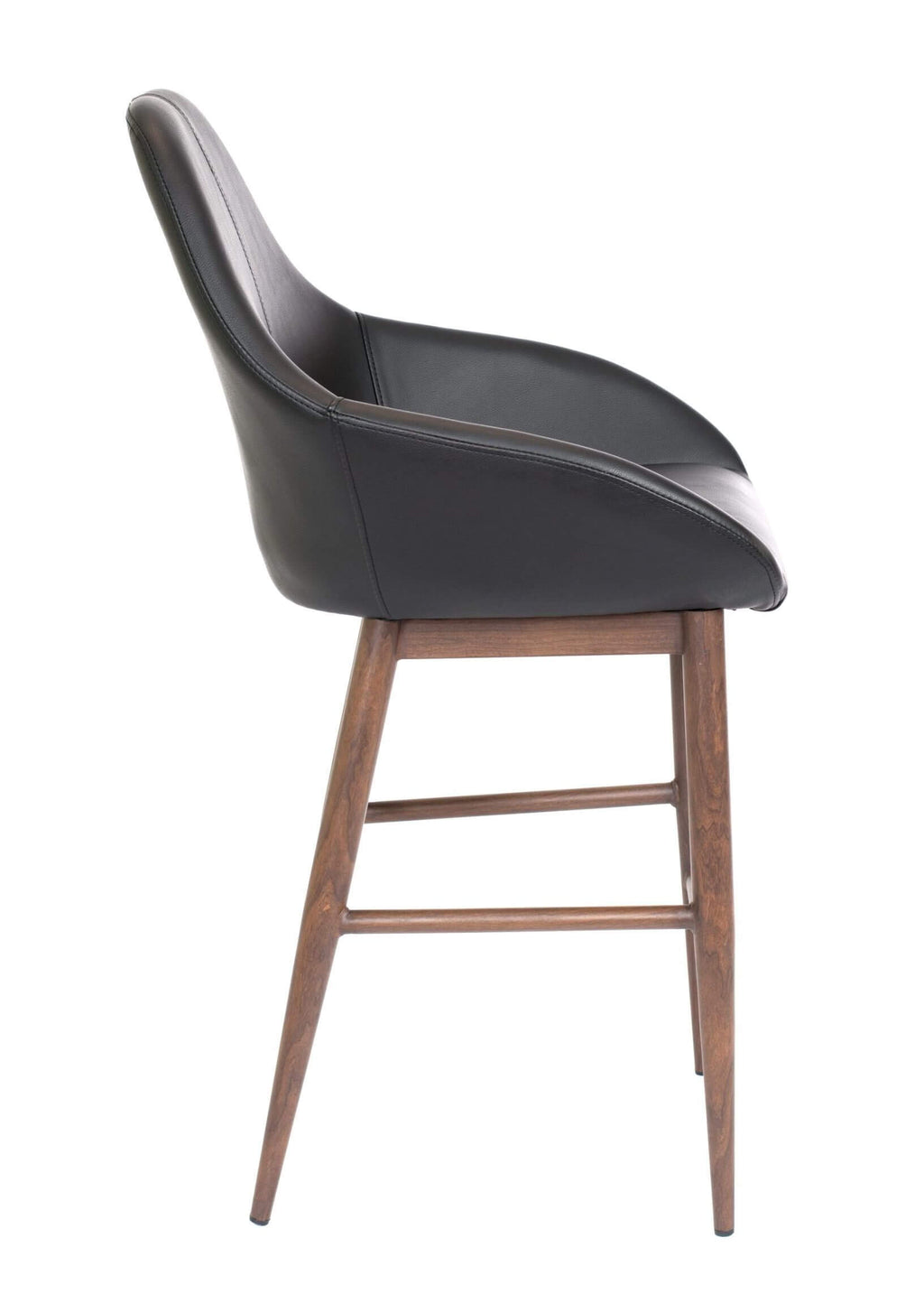 FURNISHINGS MATE SHINDIG COUNTER STOOL BLACK SET OF TWO CS T14-BL-BW