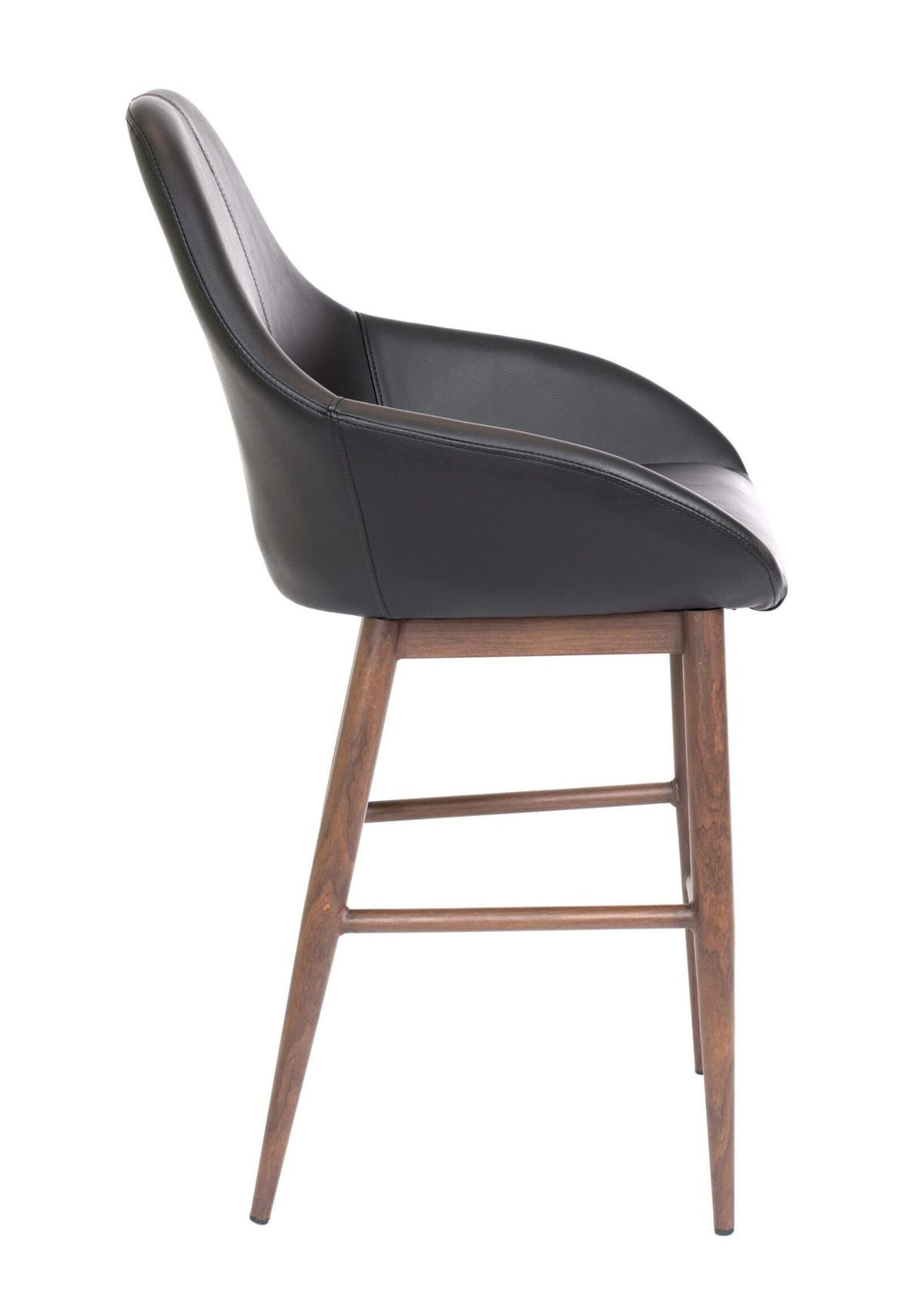 FURNISHINGS MATE SHINDIG COUNTER STOOL BLACK SET OF TWO CS T14-BL-BW