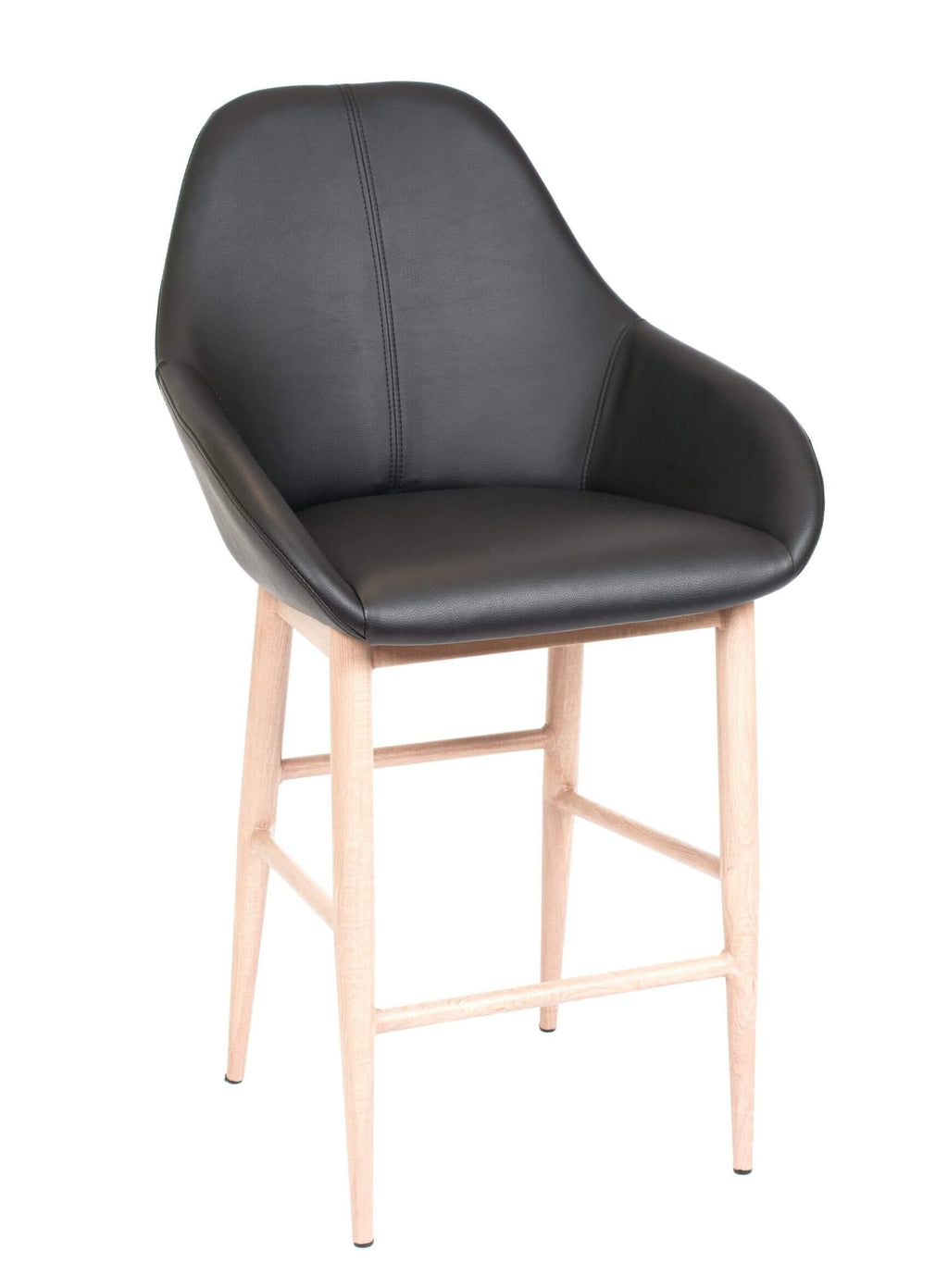 FURNISHINGS MATE SHINDIG COUNTER STOOL BLACK SET OF TWO CS T14-BL-BW