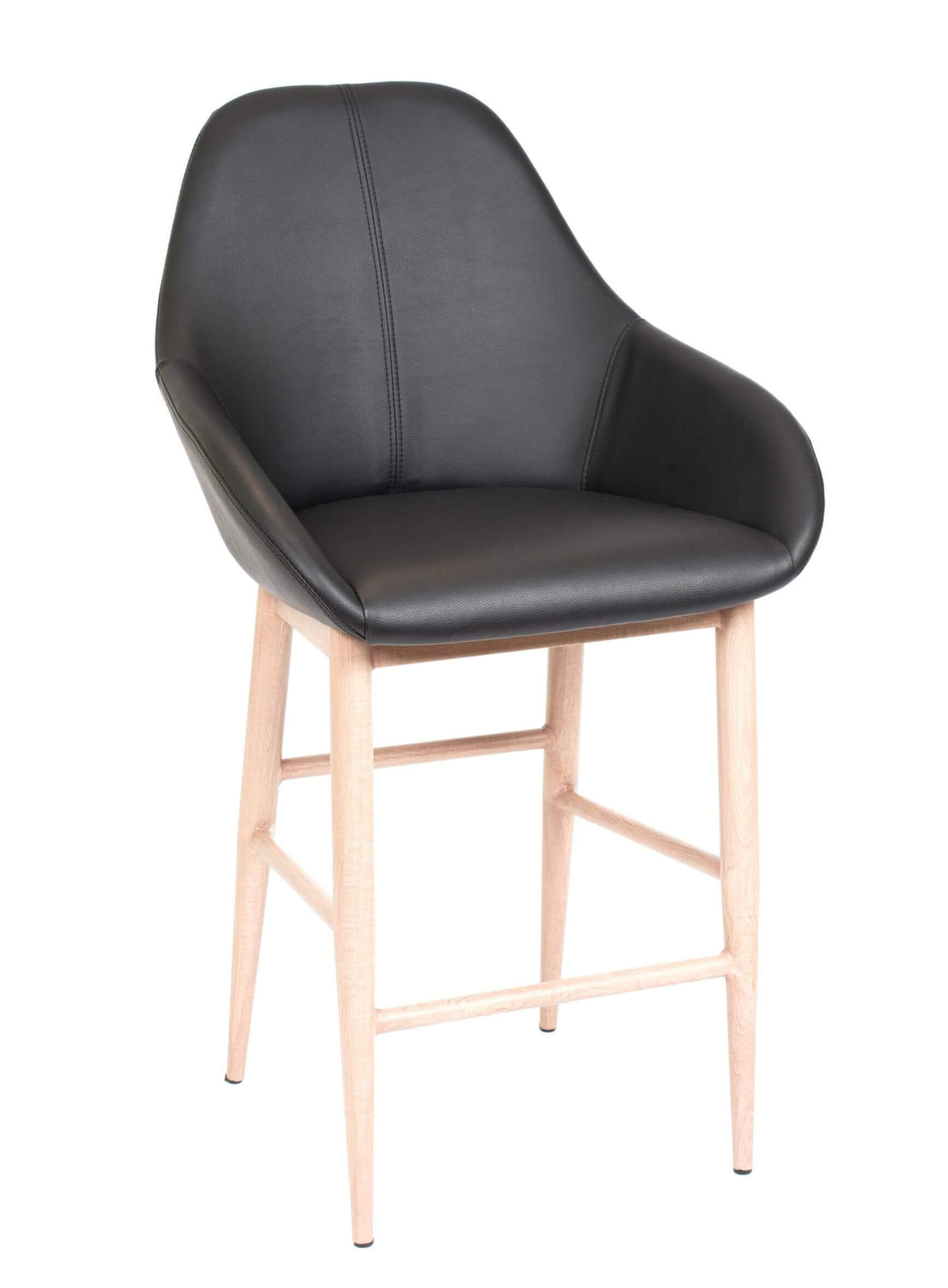 FURNISHINGS MATE SHINDIG COUNTER STOOL BLACK SET OF TWO CS T14-BL-BW