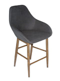 FURNISHINGS MATE SHINDIG COUNTER STOOL GRAPHITE SET OF TWO CS T14-GP-BW