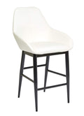 FURNISHINGS MATE SHINDIG COUNTER STOOL WHITE SET OF TWO CS T14-WH-MB