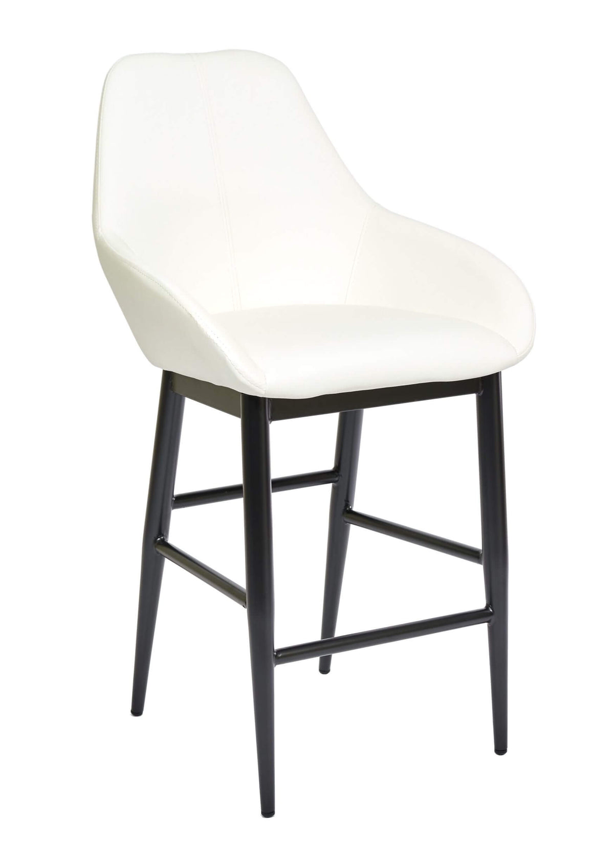 FURNISHINGS MATE SHINDIG COUNTER STOOL WHITE SET OF TWO CS T14-WH-MB
