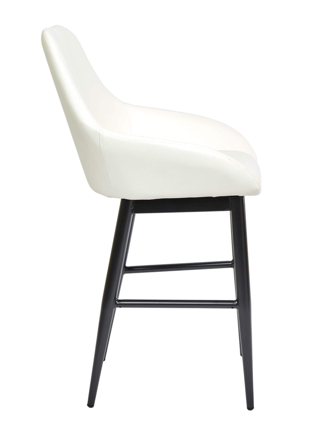 FURNISHINGS MATE SHINDIG COUNTER STOOL WHITE SET OF TWO CS T14-WH-MB
