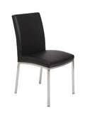 FURNISHINGS MATE SID CHAIR BLACK SET OF TWO DC 066-BL-SS