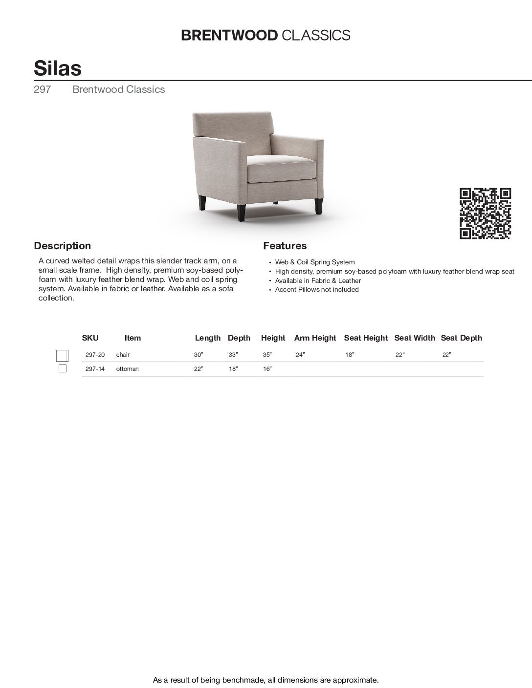 BRENTWOOD Silas Chair 297-20