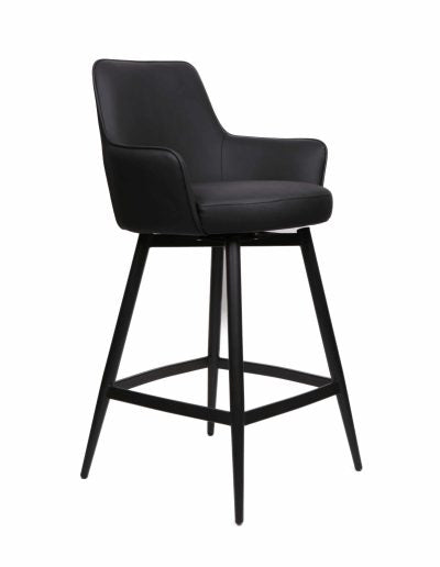 FURNISHINGS MATE SOPHIE COUNTER STOOL BLACK SET OF TWO CS 6400-BL-MB