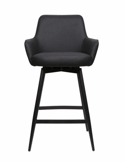 FURNISHINGS MATE SOPHIE COUNTER STOOL BLACK SET OF TWO CS 6400-BL-MB