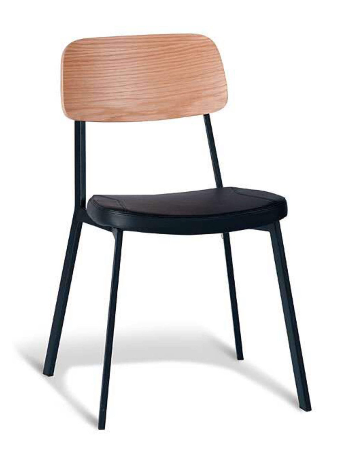 FURNISHINGS MATE THEO CHAIR BLACK SET OF TWO DC 667-OAK- MB