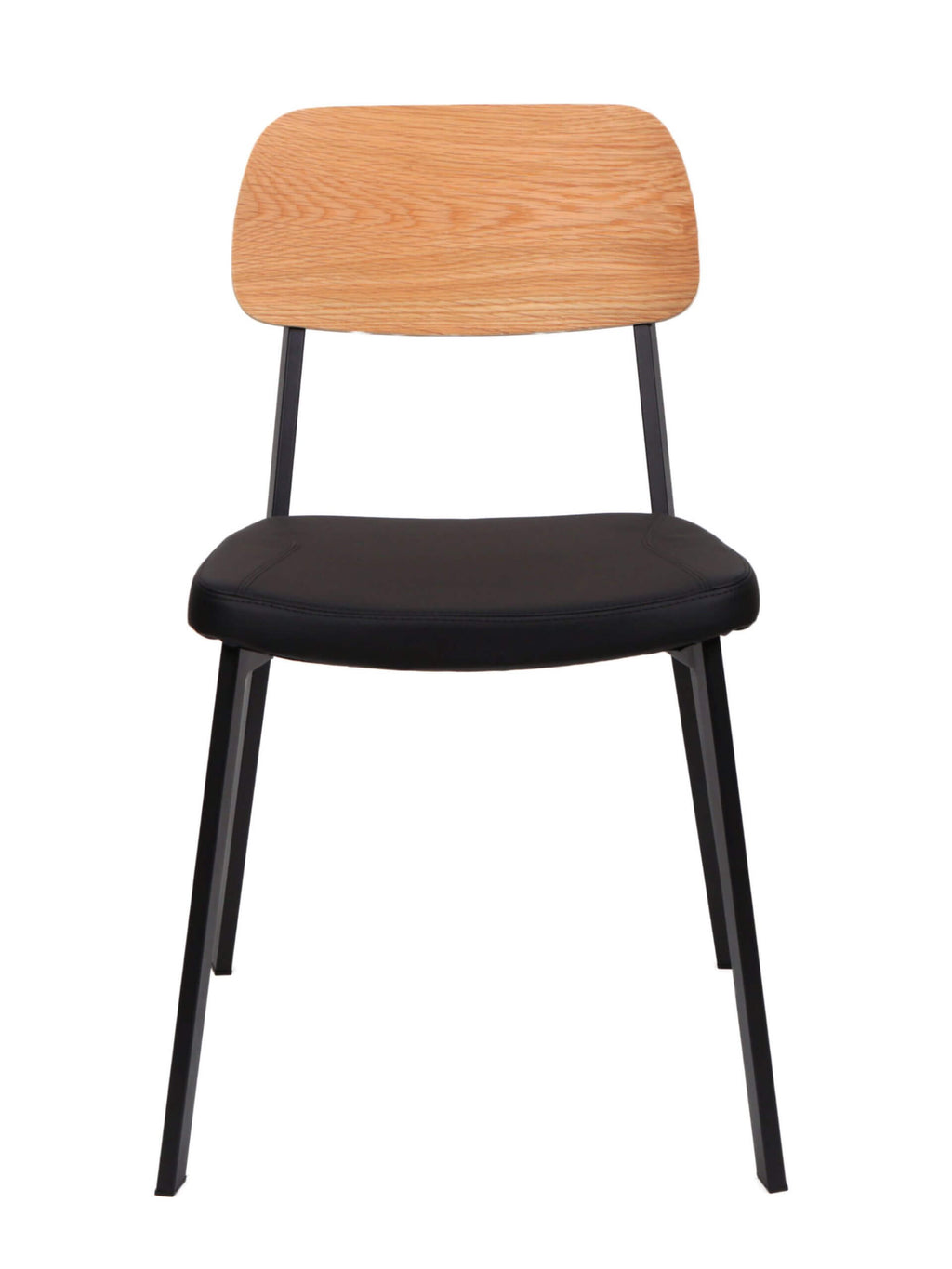 FURNISHINGS MATE THEO CHAIR BLACK SET OF TWO DC 667-OAK- MB