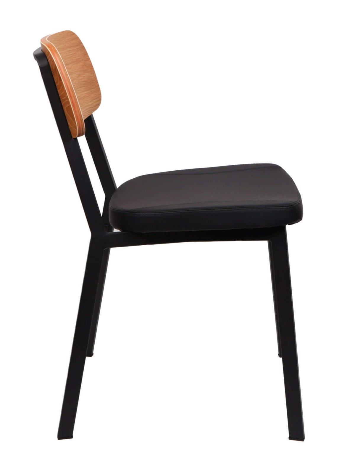 FURNISHINGS MATE THEO CHAIR BLACK SET OF TWO DC 667-OAK- MB