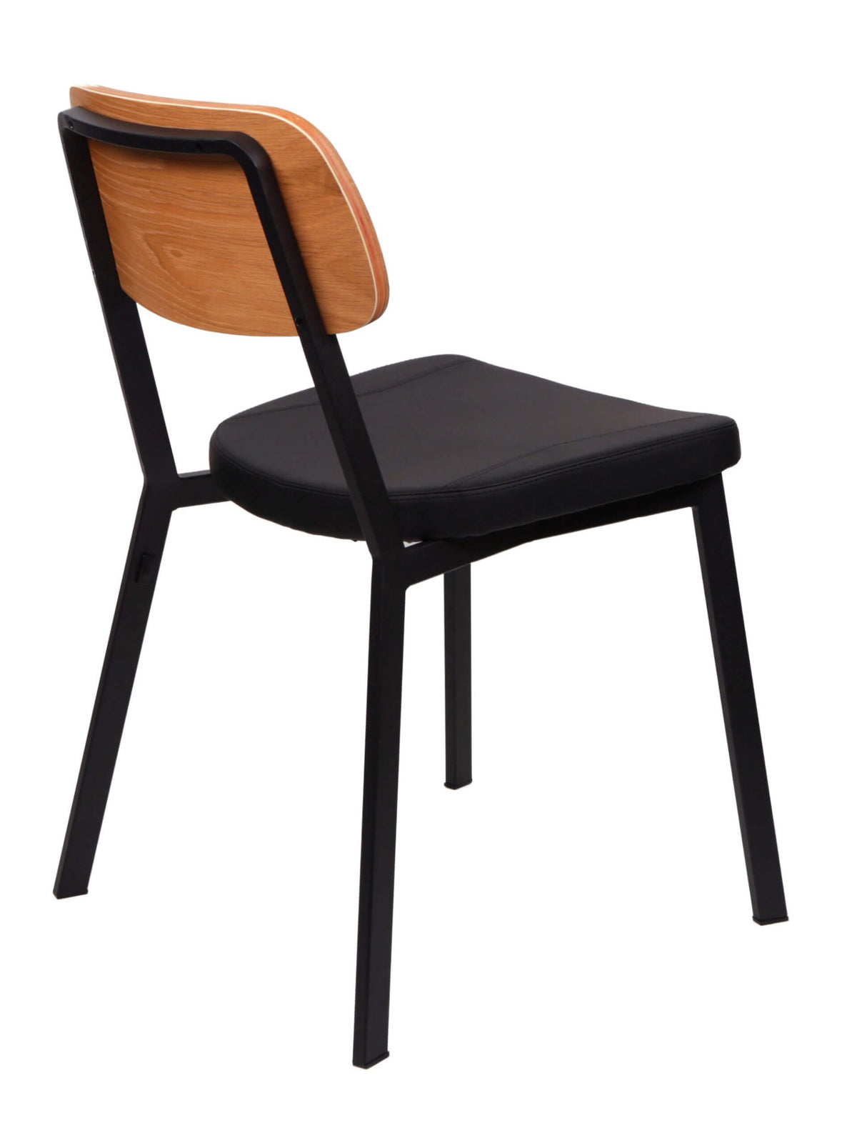 FURNISHINGS MATE THEO CHAIR BLACK SET OF TWO DC 667-OAK- MB