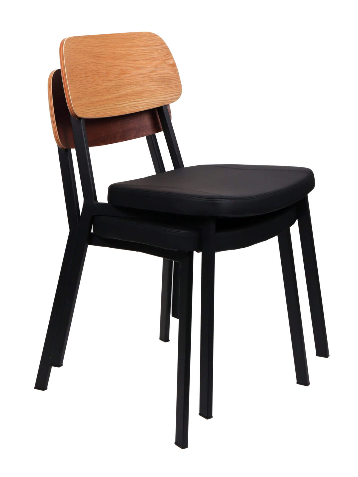 FURNISHINGS MATE THEO CHAIR BLACK SET OF TWO DC 667-WAL- MB