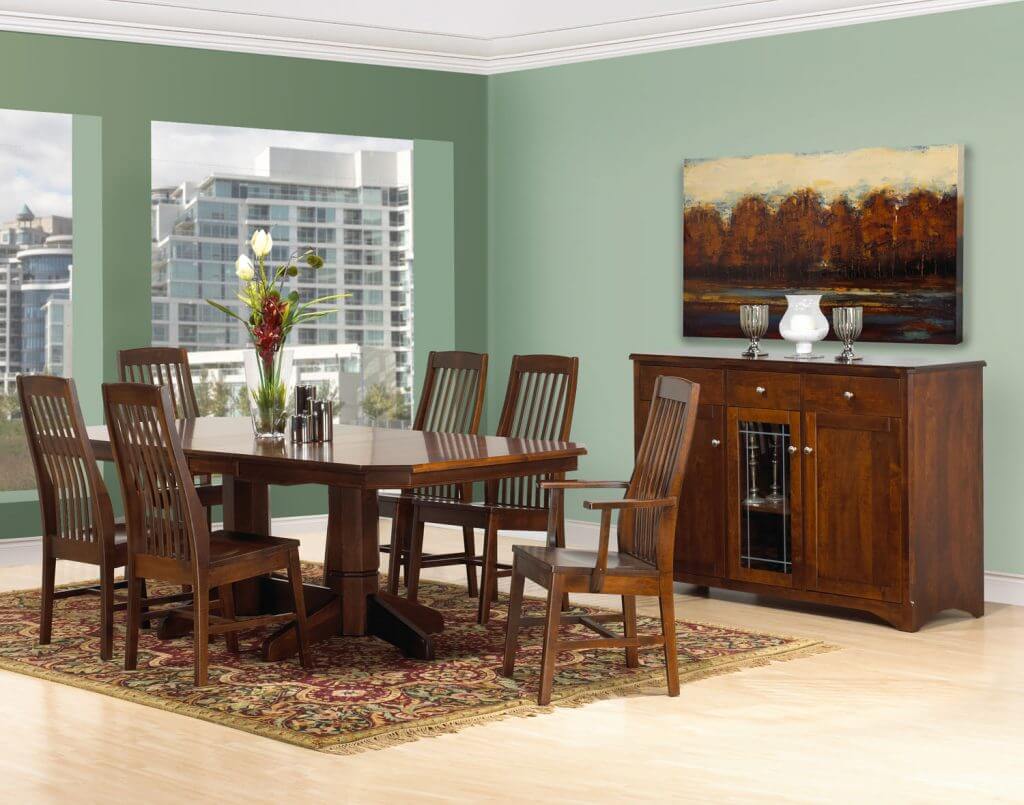 CARDINAL WOODCRAFT URBAN CLASSIC DOUBLE PEDESTAL TABLE
