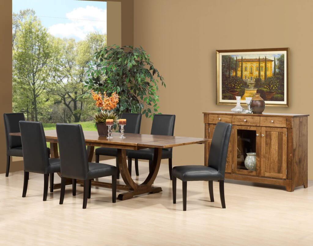 CARDINAL WOODCRAFT VERSAILLES DOUBLE PEDESTAL TABLE