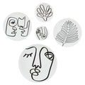 RENWIL SOLANGE PLATES SET OF FIVE W6718