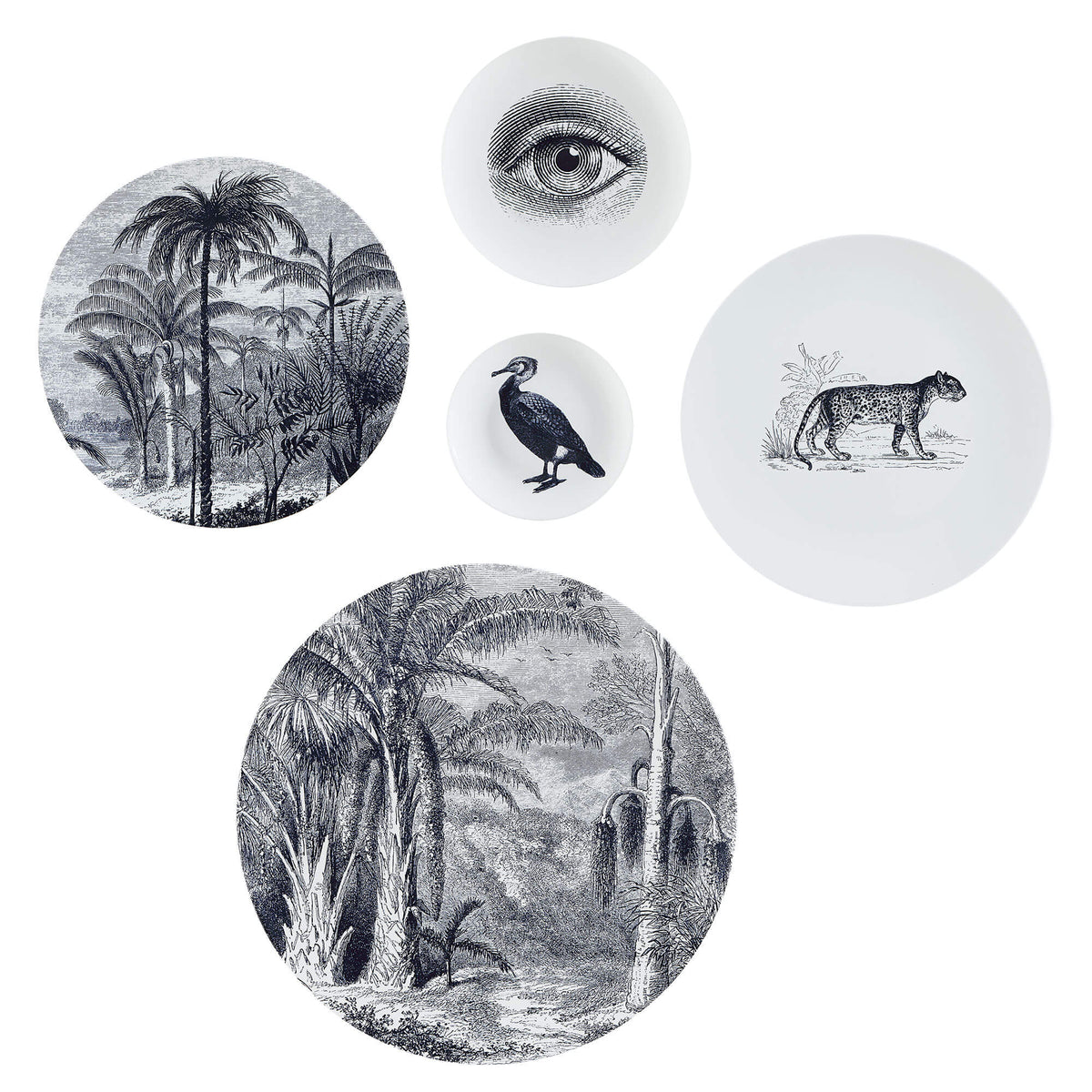 RENWIL MALIYA DECORATIVE PLATES SET OF FIVE W6719