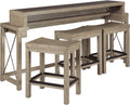 HAMMARY BAR CONSOLE WITH THREE STOOLS 042587