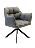 FURNISHINGS MATE WINSTON CHAIR SLATE SET OF TWO DC 330C-SL-MB