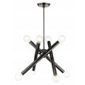 LIVEX LIGHTING Stafford Chandelier Black Chrome 45584-46