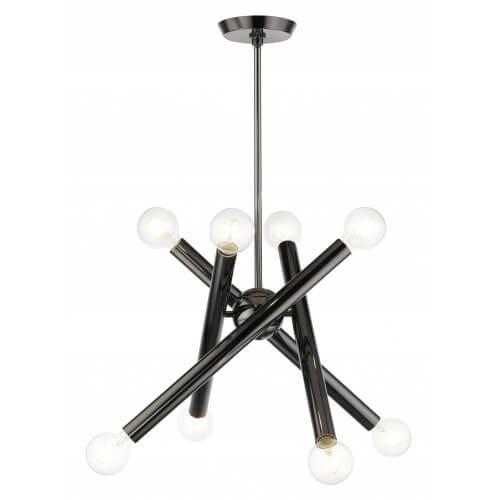 LIVEX LIGHTING Stafford Chandelier Black Chrome 45584-46