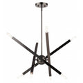 LIVEX LIGHTING Monaco Chandelier Black Chrome 46985-46