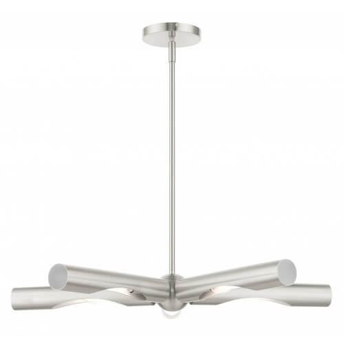 LIVEX LIGHTING Acra Chandelier Brushed Nickel 45915-91