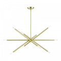 LIVEX LIGHTING Soho Linear Chandelier Satin Brass 46777-12