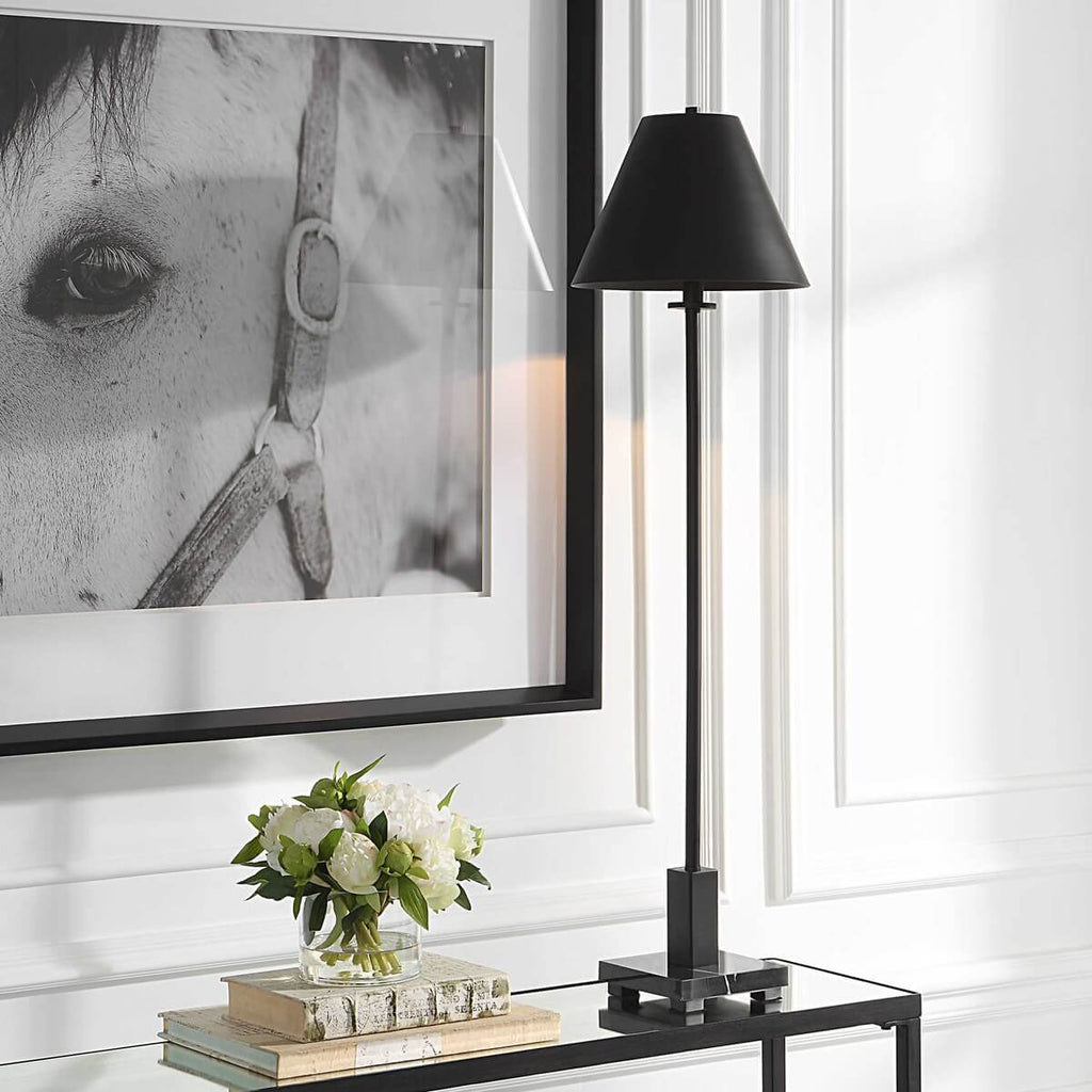 UTTERMOST PILOT BUFFET LAMP  BLACK 30153-1