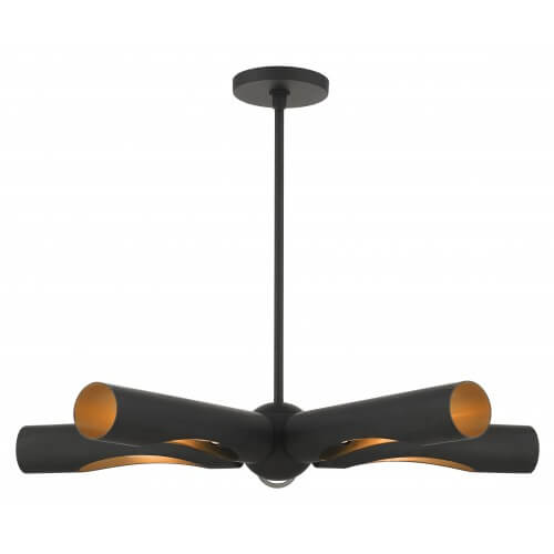 LIVEX LIGHTING Novato Chandelier Black 45895-04