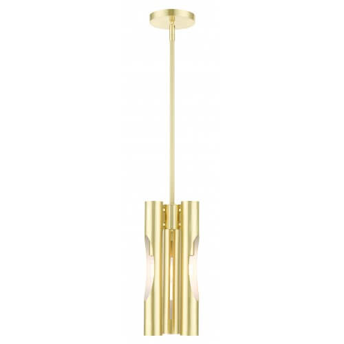 LIVEX LIGHTING Acra Pendant Chandelier Satin Brass 45913-12