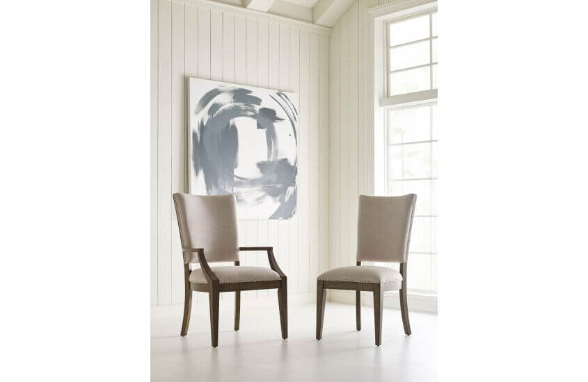 KINCAID PLANK ROAD HOWELL ARM CHAIR STONE  SET OF TWO 706-623S
