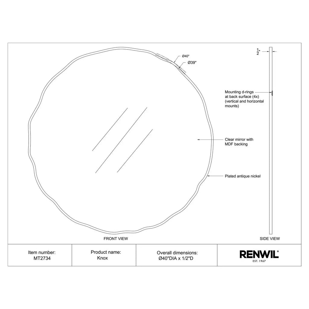 RENWIL KNOX MIRROR MT2734
