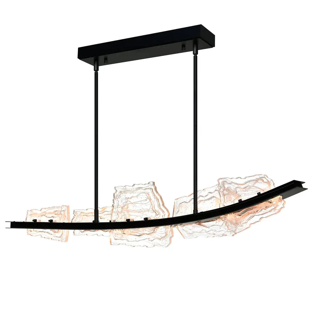 CWI LIGHTING ARCUS LED 50" BLACK CHANDELIER 1711P50-5-101