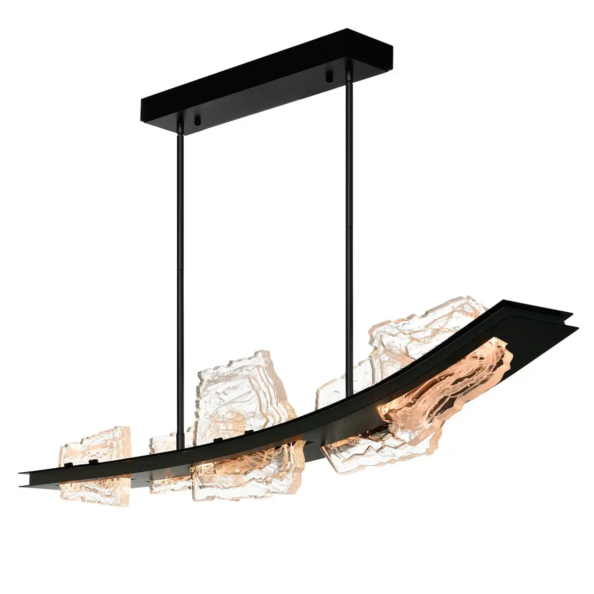 CWI LIGHTING ARCUS LED 50" BLACK CHANDELIER 1711P50-5-101