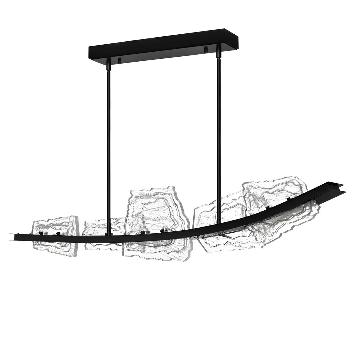 CWI LIGHTING ARCUS LED 50" BLACK CHANDELIER 1711P50-5-101