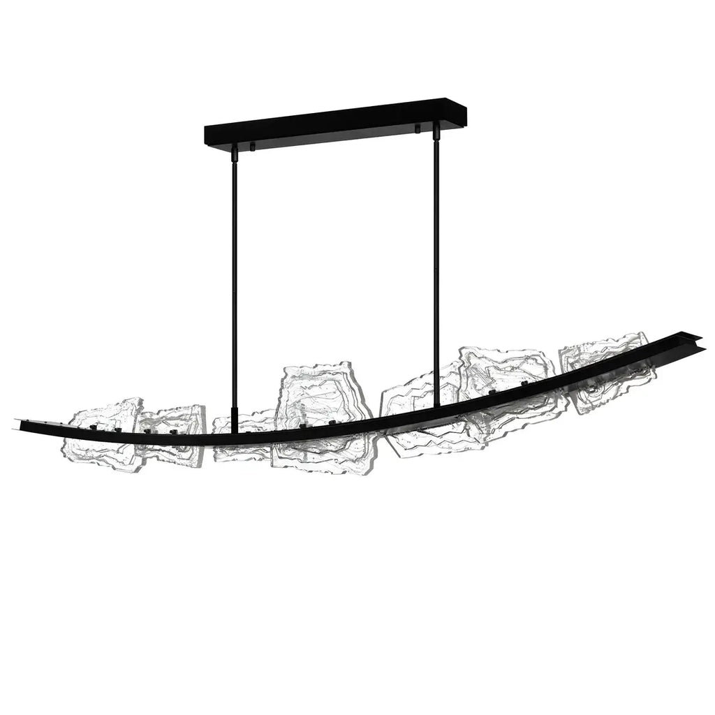 CWI LIGHTING ARCUS LED 70" BLACK CHANDELIER 1711P70-7-101