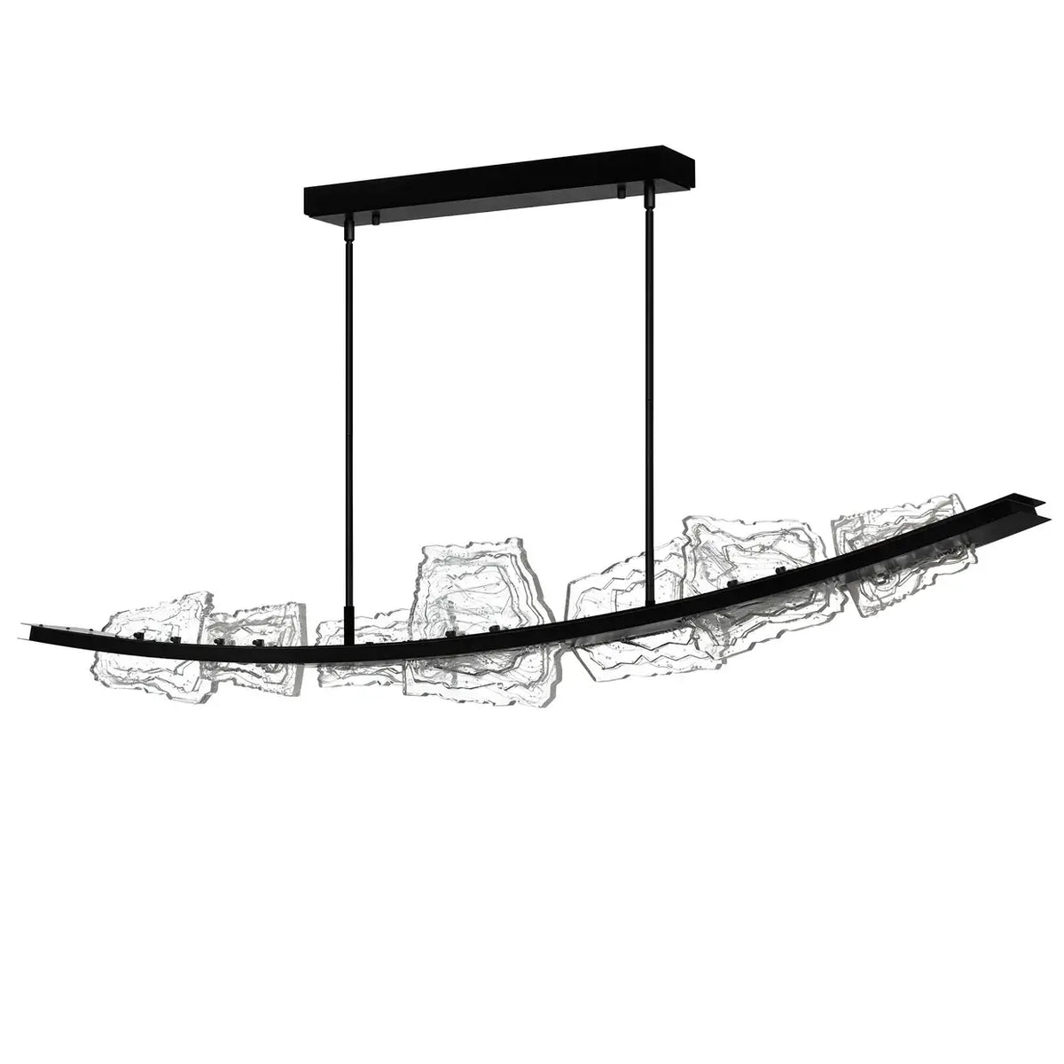 CWI LIGHTING ARCUS LED 70" BLACK CHANDELIER 1711P70-7-101