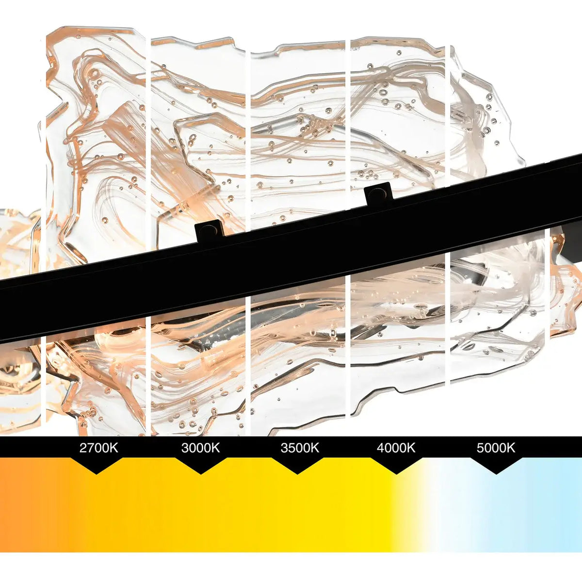 CWI LIGHTING ARCUS LED 70" BLACK CHANDELIER 1711P70-7-101